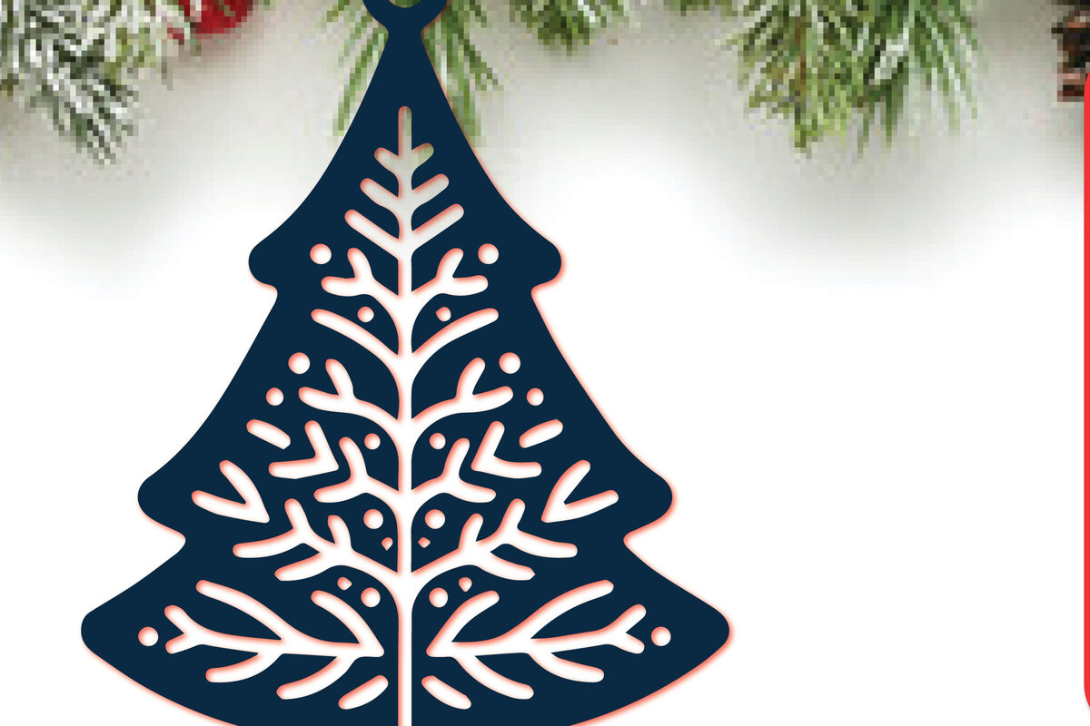 Intra απο ξύλο plywood 3mm-4mm πάχος -  κομμένο στολίδι Χριστουγεννιάτικου Δέντρου Δίασταση 6x6 cm INTRAFABR-110510389