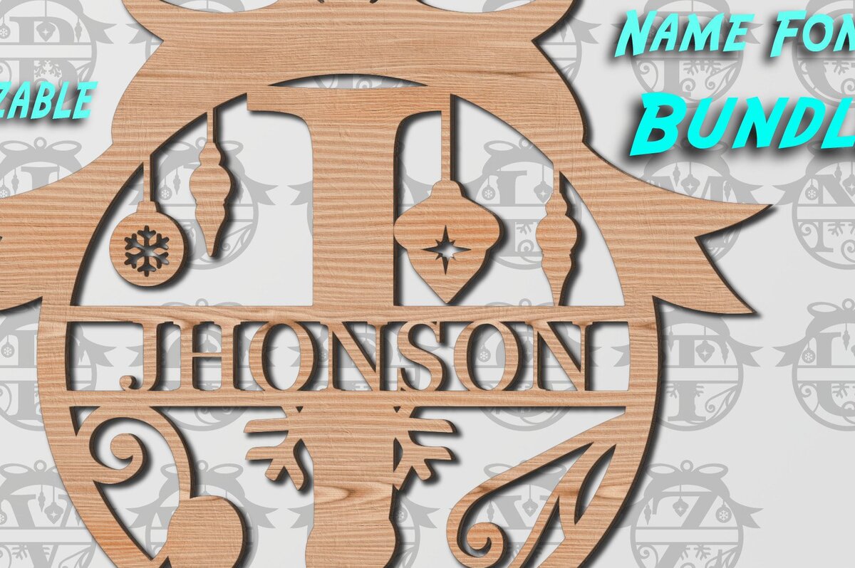 Intra απο ξύλο plywood 3mm-4mm πάχος - Πακέτο γραμματοσειράς στολίδι Χριστουγεννιάτικου δέντρου Δίασταση 6x6 cm INTRAFABR-38820008