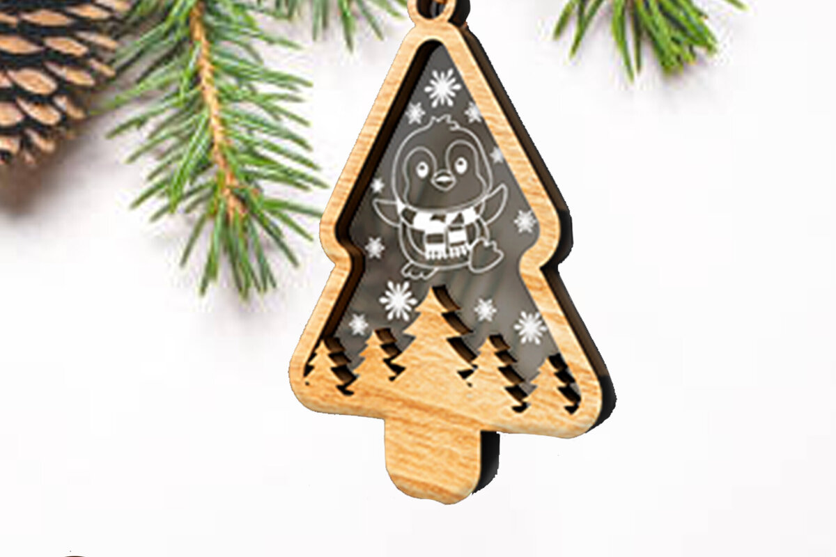 Intra απο ξύλο plywood 3mm-4mm πάχος - Στολίδι Χριστουγεννιάτικου Δέντρου, Διακόσμηση σπιτιού Δίασταση 5x3 cm INTRAFABR-81932180