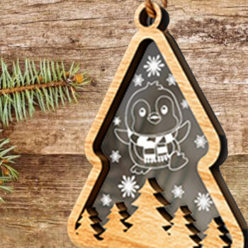 Intra απο ξύλο plywood 3mm-4mm πάχος - Στολίδι Χριστουγεννιάτικου Δέντρου, Διακόσμηση σπιτιού Δίασταση 5x3 cm INTRAFABR-81932180 - Image 2