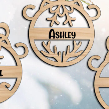 Intra απο ξύλο plywood 3mm-4mm πάχος - Χριστουγεννιάτικο δέντρο στολίδι Παιδική ετικέτα Δίασταση 6x6 cm INTRAFABR-108251332 - Image 2