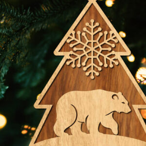 Intra απο ξύλο plywood 3mm-4mm πάχος - Κόψιμο με λέιζερ στολίδι Χριστουγεννιάτικου Δέντρου Δίασταση 6x6 cm INTRAFABR-105926339