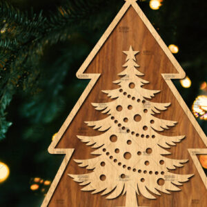 Intra απο ξύλο plywood 3mm-4mm πάχος - Κόψιμο με λέιζερ στολίδι Χριστουγεννιάτικου Δέντρου Δίασταση 6x6 cm INTRAFABR-105926375