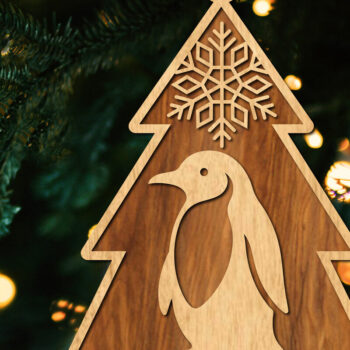 Intra απο ξύλο plywood 3mm-4mm πάχος - Κόψιμο με λέιζερ στολίδι Χριστουγεννιάτικου Δέντρου Δίασταση 6x6 cm INTRAFABR-105926441 - Image 1