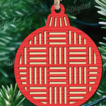 Intra απο ξύλο plywood 3mm-4mm πάχος - Κόψιμο με λέιζερ στολίδι Χριστουγεννιάτικου Δέντρου Δίασταση 6x6 cm INTRAFABR-108832239 - Image 1