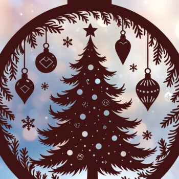 Intra απο ξύλο plywood 3mm-4mm πάχος - Στολίδι Χριστουγεννιάτικου Δέντρου Cut Laser 50 Δίασταση 6x6 cm INTRAFABR-116699772 - Image 1