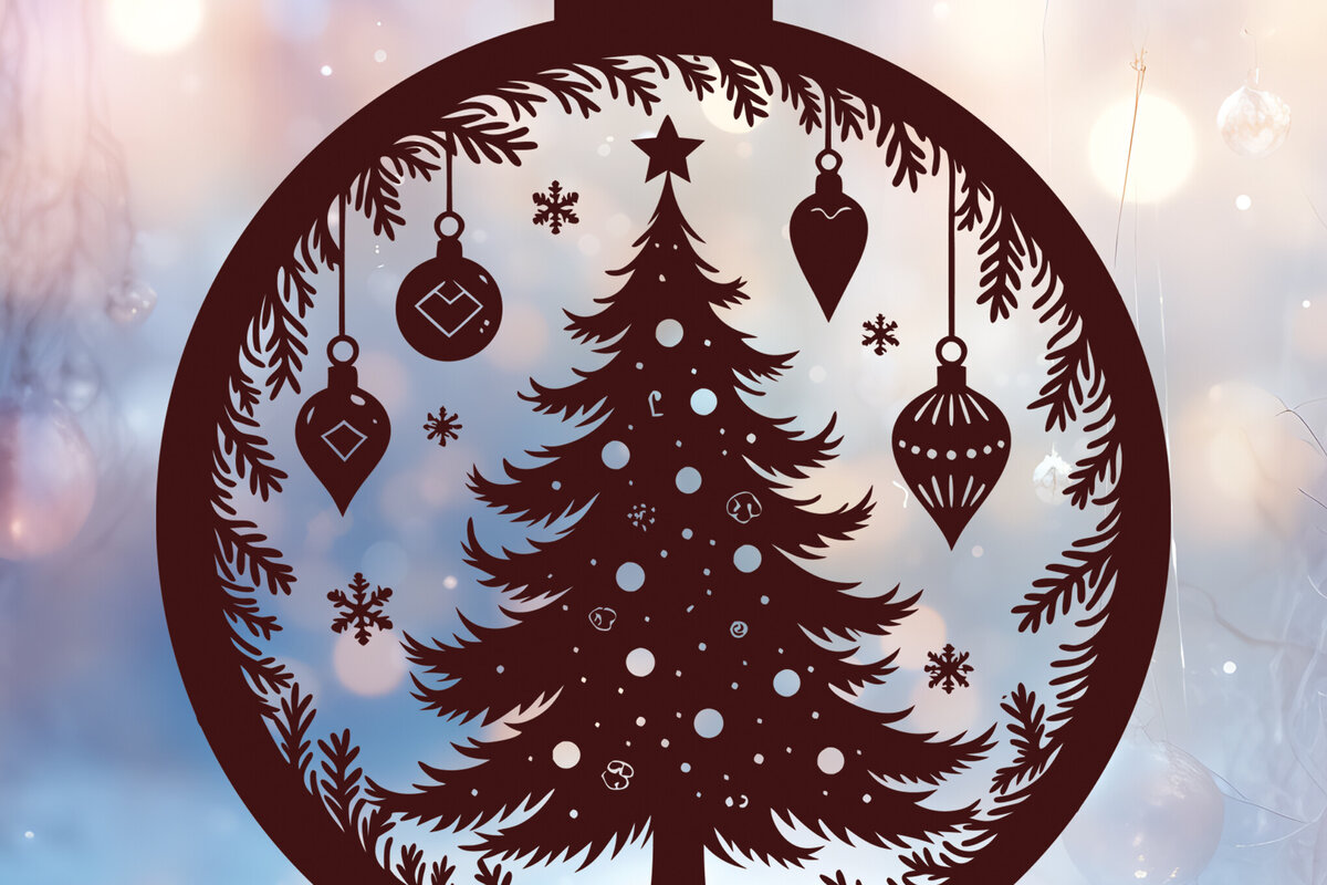 Intra απο ξύλο plywood 3mm-4mm πάχος - Στολίδι Χριστουγεννιάτικου Δέντρου Cut Laser 50 Δίασταση 6x6 cm INTRAFABR-116699772