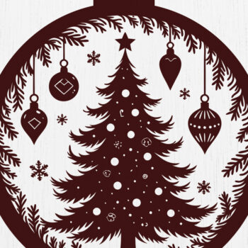 Intra απο ξύλο plywood 3mm-4mm πάχος - Στολίδι Χριστουγεννιάτικου Δέντρου Cut Laser 50 Δίασταση 6x6 cm INTRAFABR-116699772 - Image 2