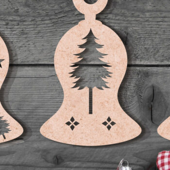 Intra απο ξύλο plywood 3mm-4mm πάχος - Δέσμη κοπής με λέιζερ στολίδι Χριστουγεννιάτικου Δέντρου Δίασταση 6x6 cm INTRAFABR-103024094 - Image 2