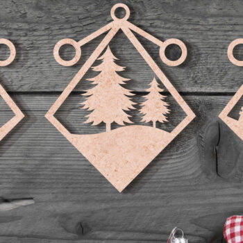 Intra απο ξύλο plywood 3mm-4mm πάχος - Δέσμη κοπής με λέιζερ στολίδι Χριστουγεννιάτικου Δέντρου Δίασταση 6x6 cm INTRAFABR-103024094 - Image 3