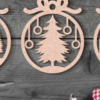 Intra απο ξύλο plywood 3mm-4mm πάχος - Δέσμη κοπής με λέιζερ στολίδι Χριστουγεννιάτικου Δέντρου Δίασταση 6x6 cm INTRAFABR-103024094 - Image 4