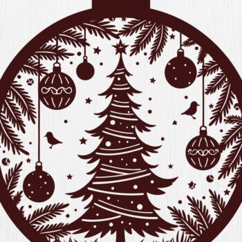 Intra απο ξύλο plywood 3mm-4mm πάχος - Δέσμη κοπής με λέιζερ στολίδι Χριστουγεννιάτικου Δέντρου Δίασταση 6x6 cm INTRAFABR-108193075 - Image 3