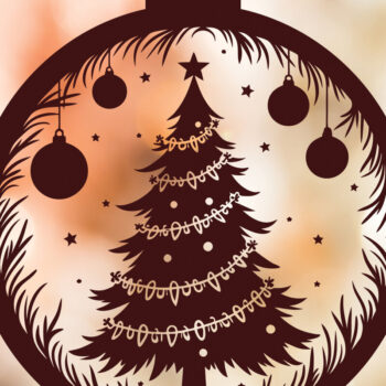 Intra απο ξύλο plywood 3mm-4mm πάχος - Δέσμη κοπής με λέιζερ στολίδι Χριστουγεννιάτικου Δέντρου Δίασταση 6x6 cm INTRAFABR-108193075 - Image 7