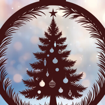 Intra απο ξύλο plywood 3mm-4mm πάχος - Δέσμη κοπής με λέιζερ στολίδι Χριστουγεννιάτικου Δέντρου Δίασταση 6x6 cm INTRAFABR-108193892 - Image 4