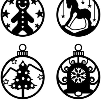 Intra απο ξύλο plywood 3mm-4mm πάχος - Δέσμη κοπής με λέιζερ στολίδι Χριστουγεννιάτικου Δέντρου Δίασταση 6x6 cm INTRAFABR-48638733 - Image 1