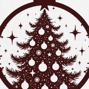 Intra απο ξύλο plywood 3mm-4mm πάχος - Σχέδιο κοπής με λέιζερ στολίδι Χριστουγεννιάτικου δέντρου Δίασταση 6x6 cm INTRAFABR-109394814 - Image 3