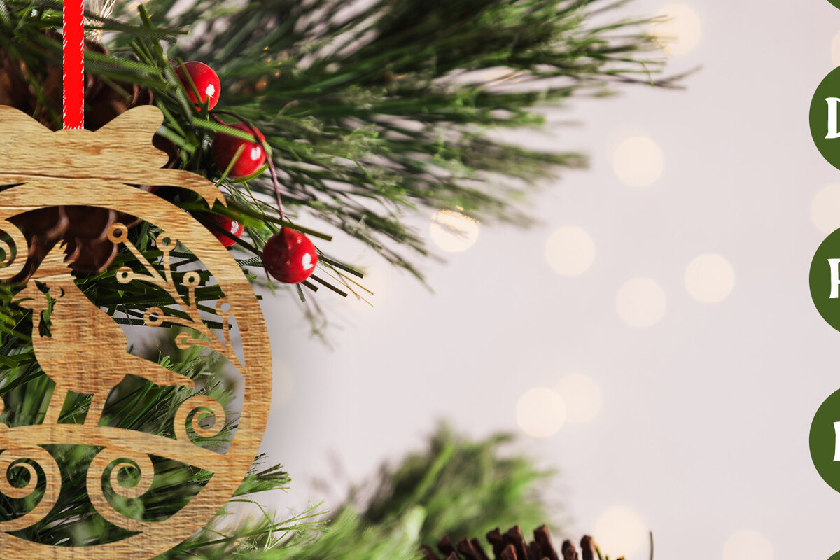 Intra απο ξύλο plywood 3mm-4mm πάχος - Στολίδι Χριστουγεννιάτικου Δέντρου |  κοπής με λέιζερ Δίασταση 6x6 cm INTRAFABR-48794856