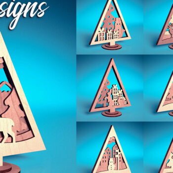 Intra απο ξύλο plywood 3mm-4mm πάχος - Στολίδι χριστουγεννιάτικου δέντρου με λέιζερ  | Δίασταση 6x6 cm INTRAFABR-72091826 - Image 1