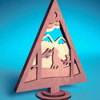 Intra απο ξύλο plywood 3mm-4mm πάχος - Στολίδι χριστουγεννιάτικου δέντρου με λέιζερ  | Δίασταση 6x6 cm INTRAFABR-72091826 - Image 10