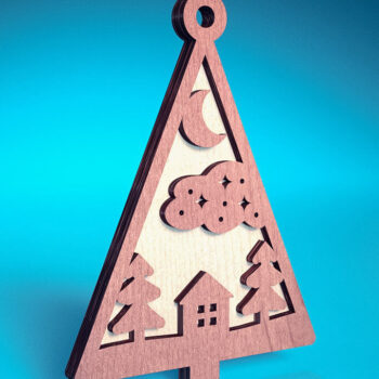 Intra απο ξύλο plywood 3mm-4mm πάχος - Στολίδι χριστουγεννιάτικου δέντρου με λέιζερ  | Δίασταση 6x6 cm INTRAFABR-72568868 - Image 11