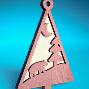 Intra απο ξύλο plywood 3mm-4mm πάχος - Στολίδι χριστουγεννιάτικου δέντρου με λέιζερ  | Δίασταση 6x6 cm INTRAFABR-72569169