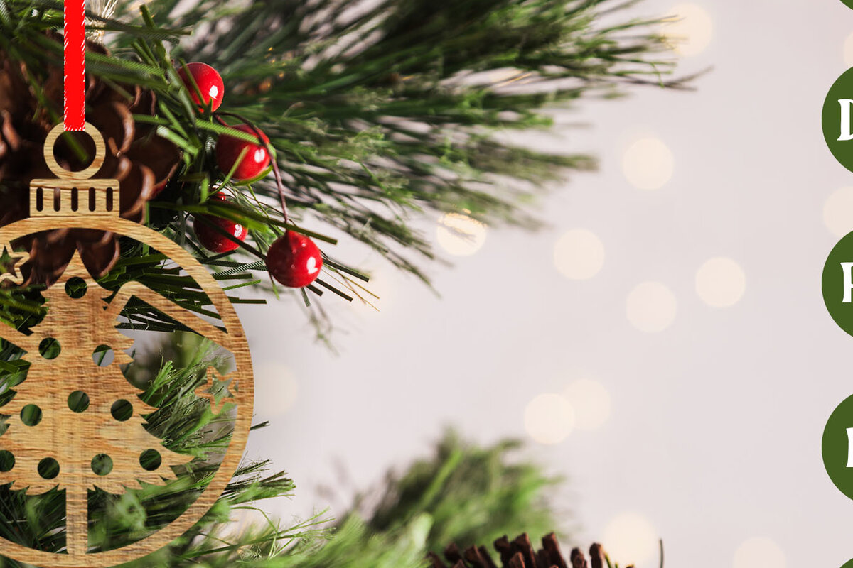 Intra απο ξύλο plywood 3mm-4mm πάχος - Στολίδι Χριστουγεννιάτικου Δέντρου | Laser Cut  Δίασταση 6x6 cm INTRAFABR-48619788