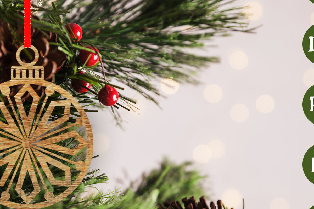 Intra απο ξύλο plywood 3mm-4mm πάχος - Στολίδι Χριστουγεννιάτικου Δέντρου με Laser Cut  Δίασταση 6x6 cm INTRAFABR-48621166