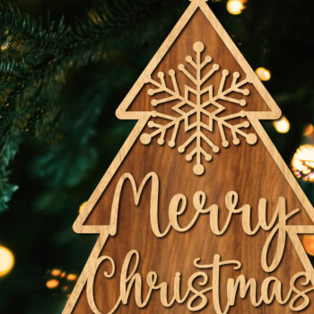 Intra απο ξύλο plywood 3mm-4mm πάχος - Στολίδι Χριστουγεννιάτικου Δέντρου με Laser Cut  Δίασταση 6x6 cm INTRAFABR-106050641 - Image 1