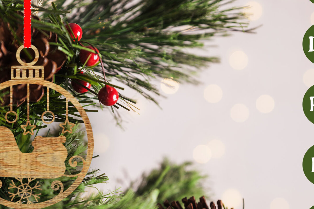 Intra απο ξύλο plywood 3mm-4mm πάχος - Στολίδι Χριστουγεννιάτικου Δέντρου | Laser Cut  Δίασταση 6x6 cm INTRAFABR-48624382