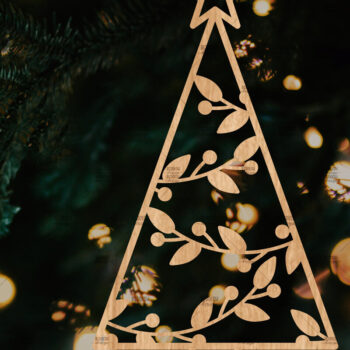 Intra απο ξύλο plywood 3mm-4mm πάχος - Στολίδι Χριστουγεννιάτικου Δέντρου με Laser Cut  Δίασταση 6x6 cm INTRAFABR-106128778 - Image 1