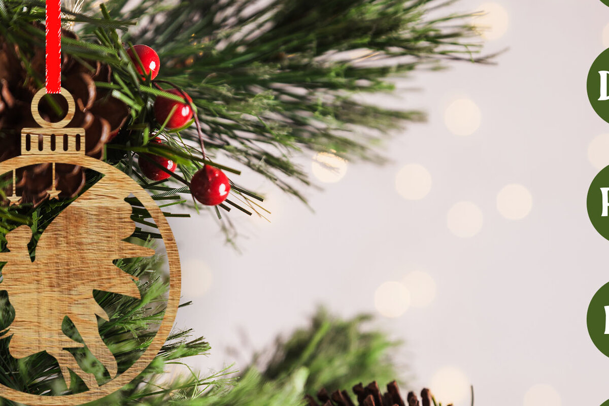 Intra απο ξύλο plywood 3mm-4mm πάχος - Στολίδι Χριστουγεννιάτικου Δέντρου με Laser Cut  Δίασταση 6x6 cm INTRAFABR-48624731