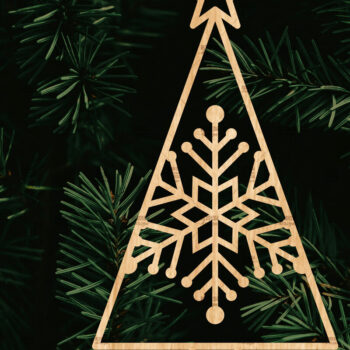 Intra απο ξύλο plywood 3mm-4mm πάχος - Στολίδι Χριστουγεννιάτικου Δέντρου με Laser Cut  Δίασταση 6x6 cm INTRAFABR-106129016 - Image 1