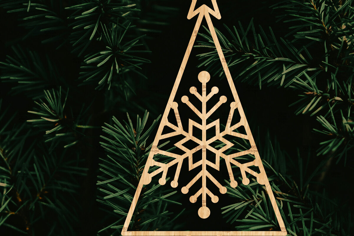 Intra απο ξύλο plywood 3mm-4mm πάχος - Στολίδι Χριστουγεννιάτικου Δέντρου με Laser Cut  Δίασταση 6x6 cm INTRAFABR-106129016