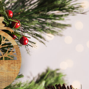 Intra απο ξύλο plywood 3mm-4mm πάχος - Στολίδι Χριστουγεννιάτικου Δέντρου με Laser Cut  Δίασταση 6x6 cm INTRAFABR-48797385