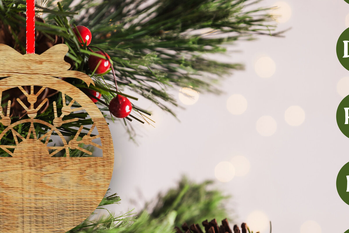 Intra απο ξύλο plywood 3mm-4mm πάχος - Στολίδι Χριστουγεννιάτικου Δέντρου με Laser Cut  Δίασταση 6x6 cm INTRAFABR-48797385