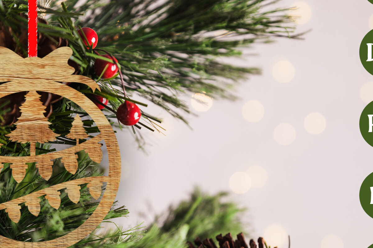 Intra απο ξύλο plywood 3mm-4mm πάχος - Στολίδι Χριστουγεννιάτικου Δέντρου με Laser Cut  Δίασταση 6x6 cm INTRAFABR-48800342