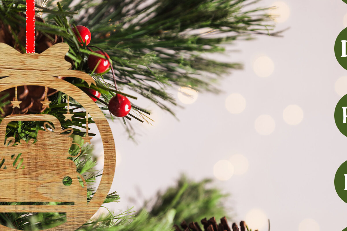 Intra απο ξύλο plywood 3mm-4mm πάχος - Στολίδι Χριστουγεννιάτικου Δέντρου με Laser Cut  Δίασταση 6x6 cm INTRAFABR-48803787