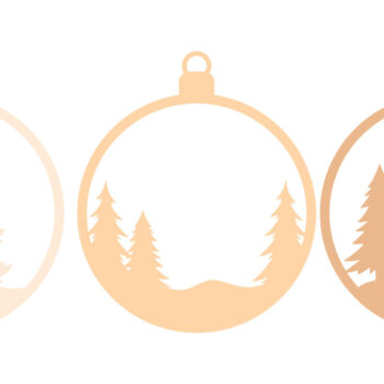 Intra απο ξύλο plywood 3mm-4mm πάχος - Στολίδι Χριστουγεννιάτικου Δέντρου, Διακόσμηση πολλαπλών στρώσεων Δίασταση 4x4 cm INTRAFABR-84213440 - Image 3