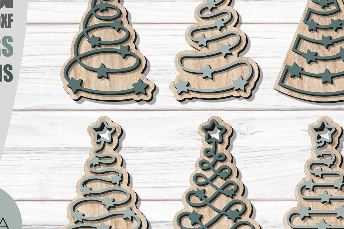 Intra απο ξύλο plywood 3mm-4mm πάχος - Στολίδι Χριστουγεννιάτικου Δέντρου ,  Δίασταση 6x6 cm INTRAFABR-78170364