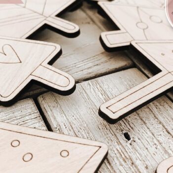 Intra απο ξύλο plywood 3mm-4mm πάχος - Χριστουγεννιάτικα στολίδια για το DiY Craft Kit Δίασταση 6x6 cm INTRAFABR-75550667 - Image 6