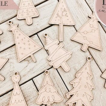 Intra απο ξύλο plywood 3mm-4mm πάχος - Χριστουγεννιάτικα στολίδια για το DiY Craft Kit Δίασταση 6x6 cm INTRAFABR-75550667 - Image 7