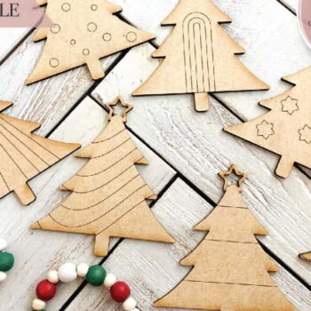 Intra απο ξύλο plywood 3mm-4mm πάχος - Χριστουγεννιάτικα στολίδια για το DiY Craft Kit Δίασταση 6x6 cm INTRAFABR-75550243 - Image 5