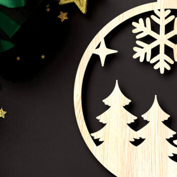 Intra απο ξύλο plywood 3mm-4mm πάχος - Στολίδια χριστουγεννιάτικων δέντρων με λέιζερ  Δίασταση 6x6 cm INTRAFABR-104798659 - Image 2