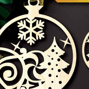 Intra απο ξύλο plywood 3mm-4mm πάχος - Στολίδια χριστουγεννιάτικων δέντρων με λέιζερ  Δίασταση 6x6 cm INTRAFABR-104798819 - Image 1