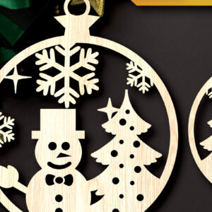 Intra απο ξύλο plywood 3mm-4mm πάχος - Στολίδια χριστουγεννιάτικων δέντρων με λέιζερ  Δίασταση 6x6 cm INTRAFABR-104798992