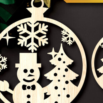 Intra απο ξύλο plywood 3mm-4mm πάχος - Στολίδια χριστουγεννιάτικων δέντρων με λέιζερ  Δίασταση 6x6 cm INTRAFABR-104798992 - Image 1
