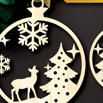 Intra απο ξύλο plywood 3mm-4mm πάχος - Στολίδια χριστουγεννιάτικων δέντρων με λέιζερ  Δίασταση 6x6 cm INTRAFABR-104934329 - Image 1