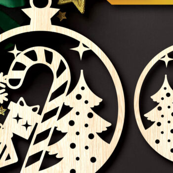 Intra απο ξύλο plywood 3mm-4mm πάχος - Στολίδια χριστουγεννιάτικων δέντρων με λέιζερ  Δίασταση 6x6 cm INTRAFABR-104934642 - Image 1