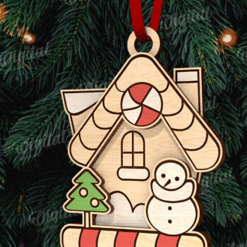 Intra απο ξύλο plywood 3mm-4mm πάχος - Δέσμη LaserCut στολίδια χριστουγεννιάτικου δέντρου Δίασταση 6x6 cm INTRAFABR-110836151 - Image 4