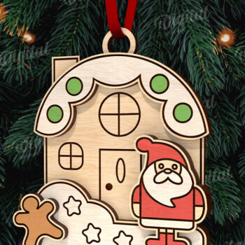 Intra απο ξύλο plywood 3mm-4mm πάχος - Δέσμη LaserCut στολίδια χριστουγεννιάτικου δέντρου Δίασταση 6x6 cm INTRAFABR-110836151 - Image 6